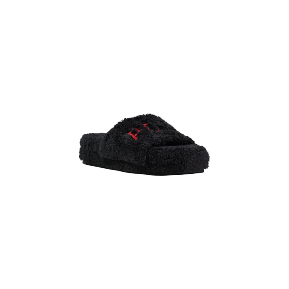 Ralph Lauren Black Robin Platform House Slippers