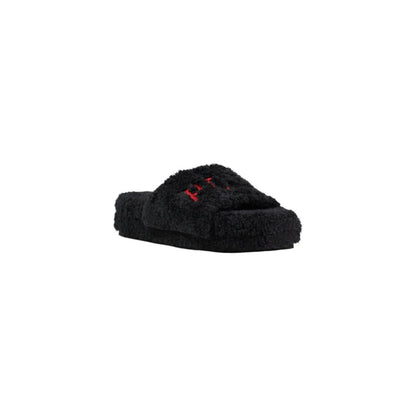 Ralph Lauren Black Robin Platform House Slippers