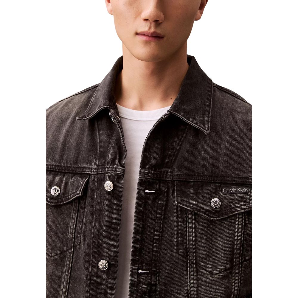 Calvin Klein Jeans Chaqueta vaquera de algodón negro