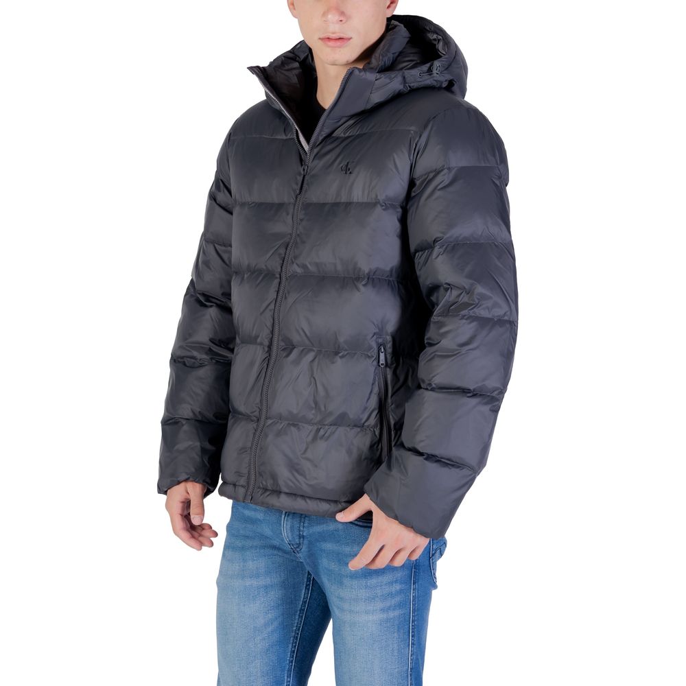 Abrigo de poliamida gris de Calvin Klein Jeans