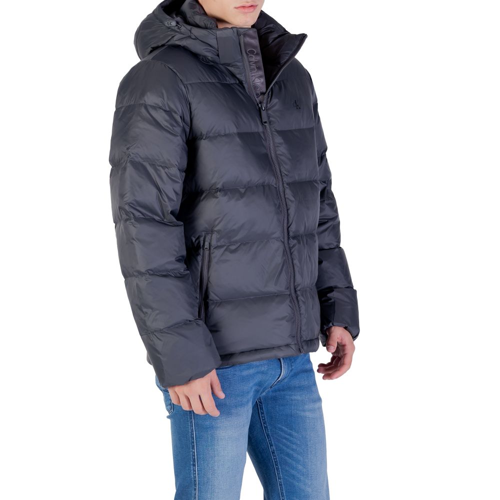 Abrigo de poliamida gris de Calvin Klein Jeans