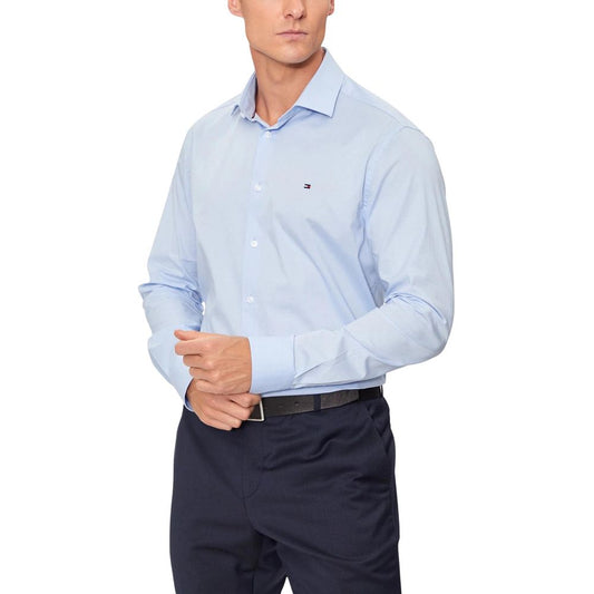 Camisa de vestir Tommy Hilfiger de algodón orgánico azul
