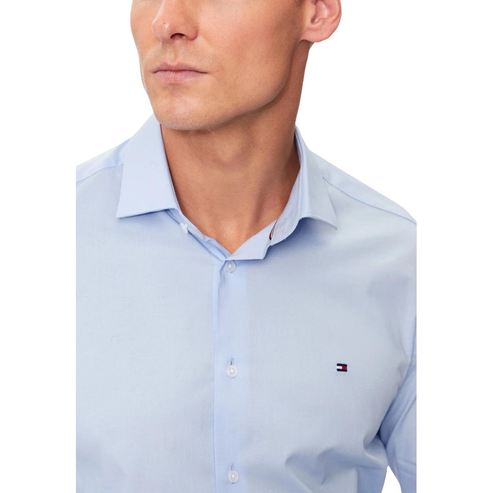 Camisa de vestir Tommy Hilfiger de algodón orgánico azul