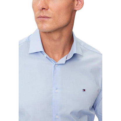 Camisa de vestir Tommy Hilfiger de algodón orgánico azul