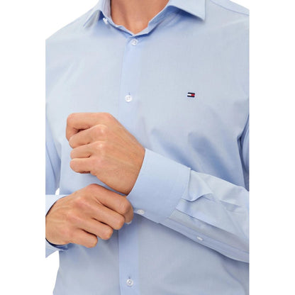 Camisa de vestir Tommy Hilfiger de algodón orgánico azul