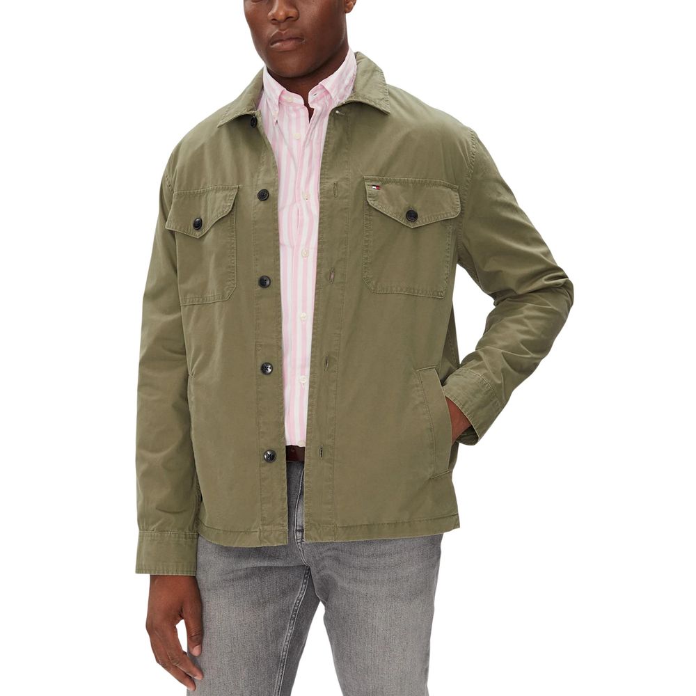 Manteau Bicolore Tommy Hilfiger En Coton Régénéré Mw0mw39634