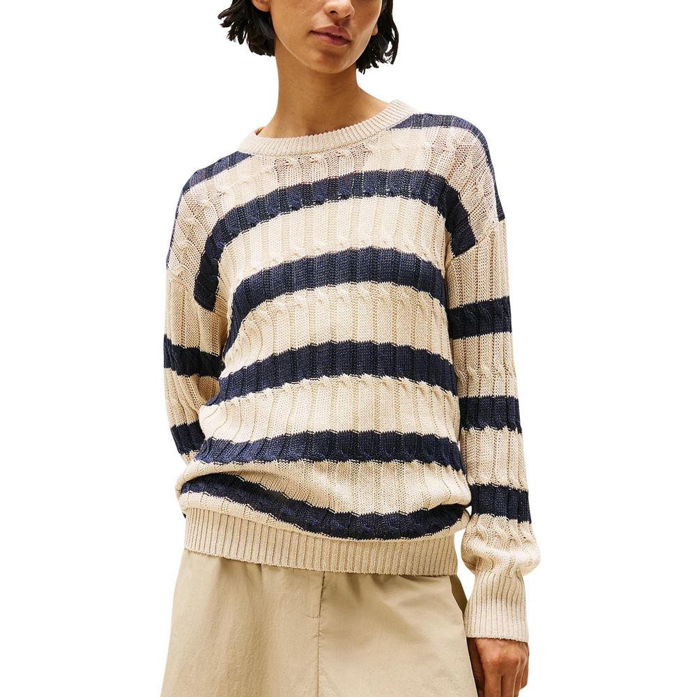 Sweat-shirt en lin beige Tommy Hilfiger