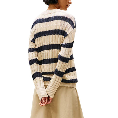 Sweat-shirt en lin beige Tommy Hilfiger
