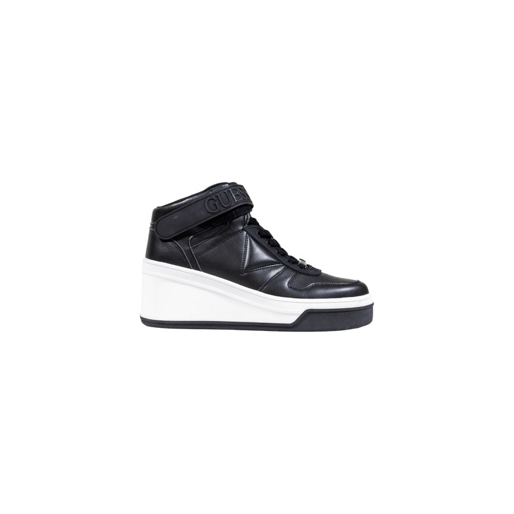 Zapatillas de plataforma de polietileno negras Guess