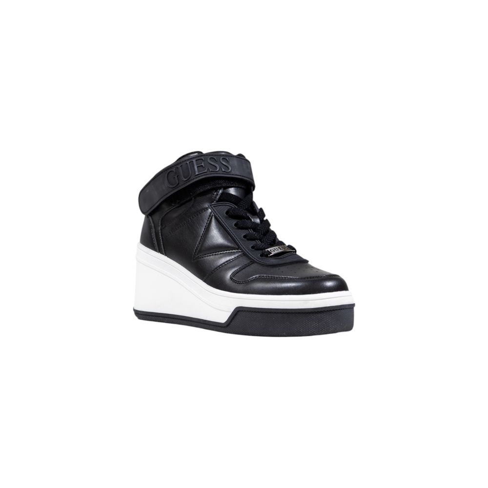Zapatillas de plataforma de polietileno negras Guess