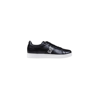 Zapatillas de cuero blancas y negras EA7 Emporio Armani
