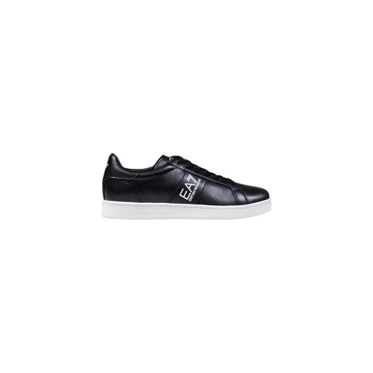 Zapatillas de cuero blancas y negras EA7 Emporio Armani