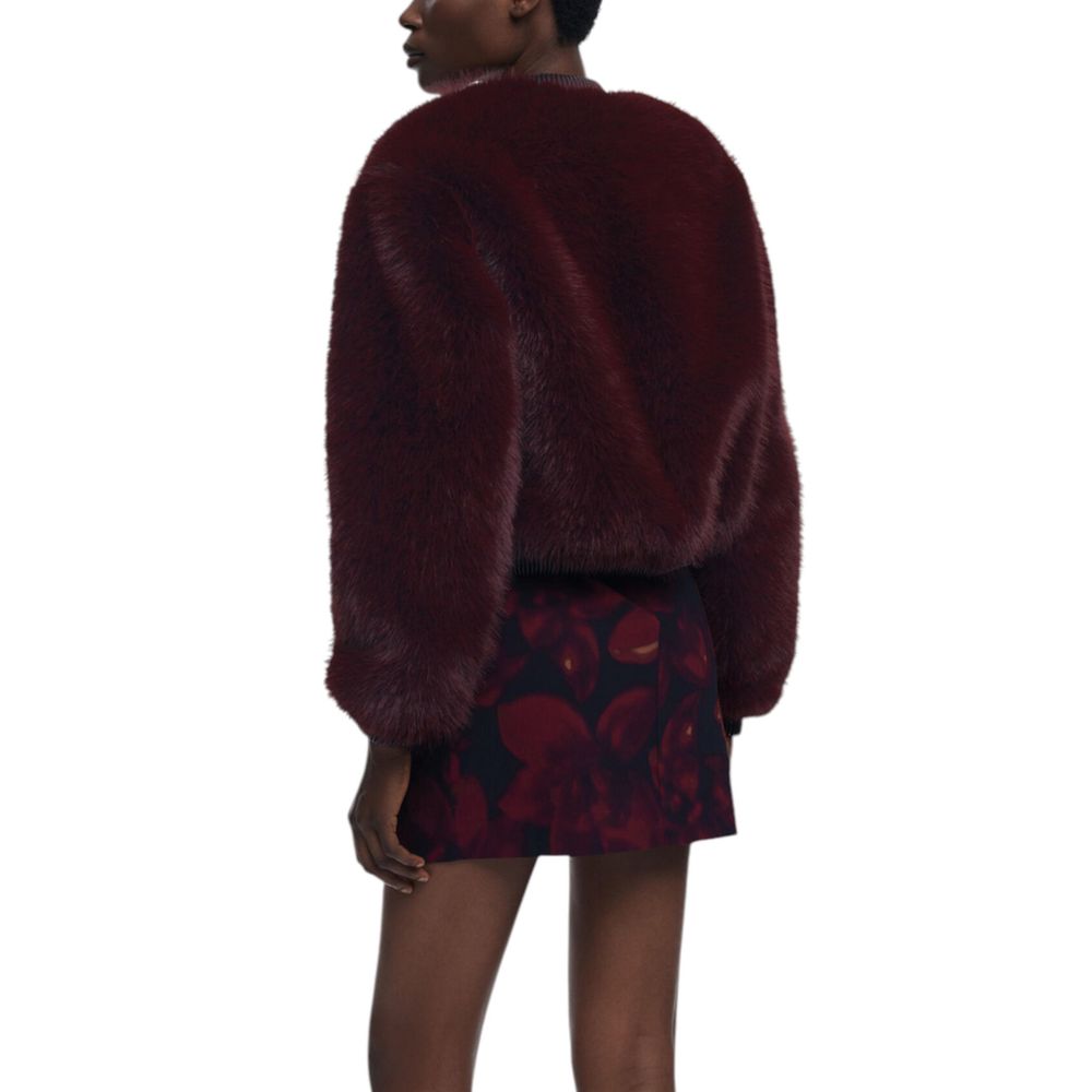 Women's Polyester Desigual Jacket in Burgundy
