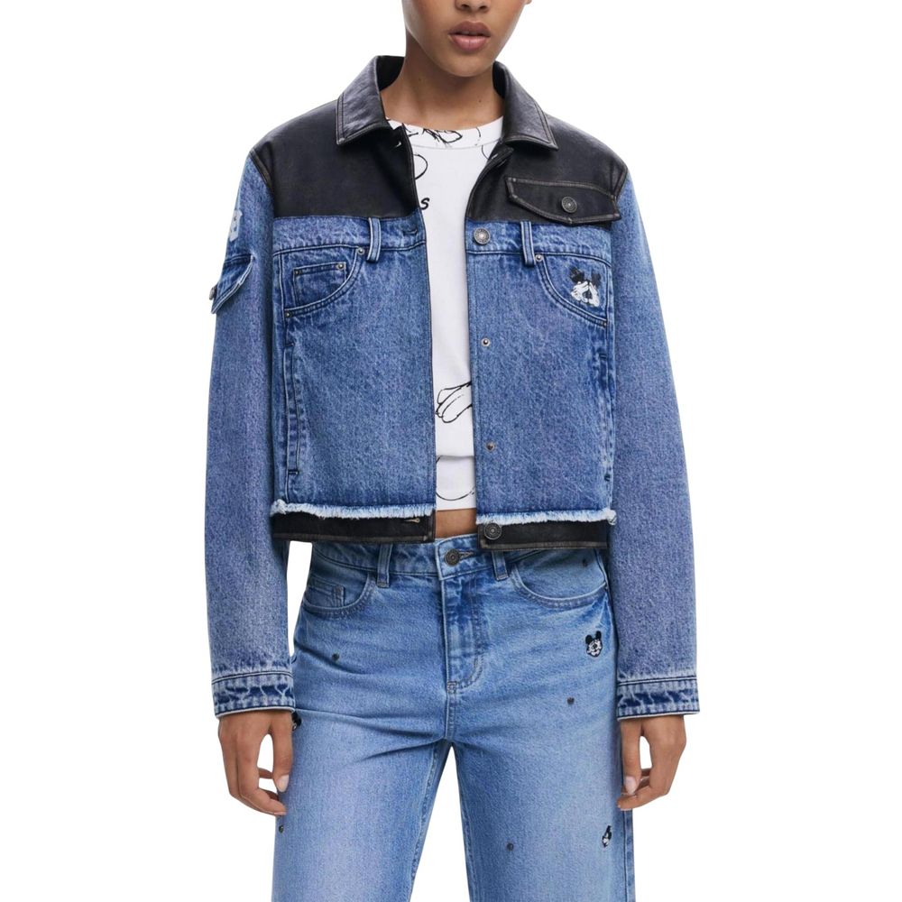 Desigual Blue Cotton Denim Jacket Reference 25WWED16