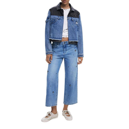 Desigual Blue Cotton Denim Jacket Reference 25WWED16