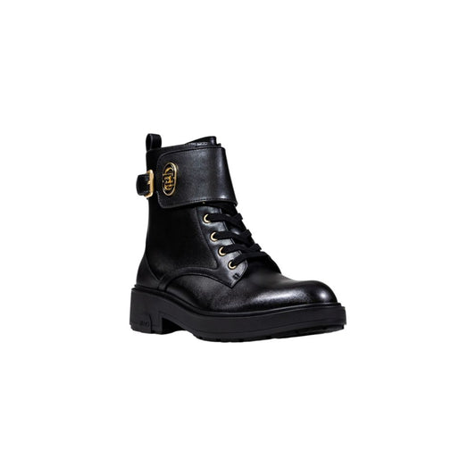 Botines Liu Jo negros de cordones de piel sintética