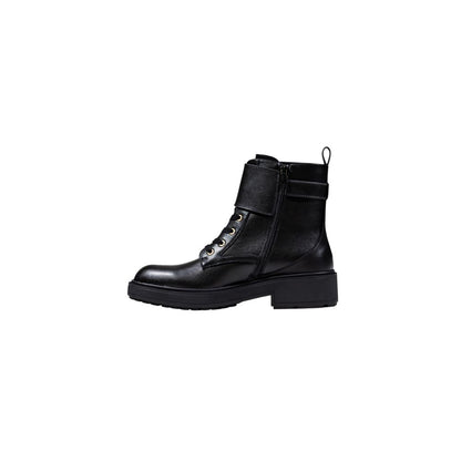 Botines Liu Jo negros de cordones de piel sintética