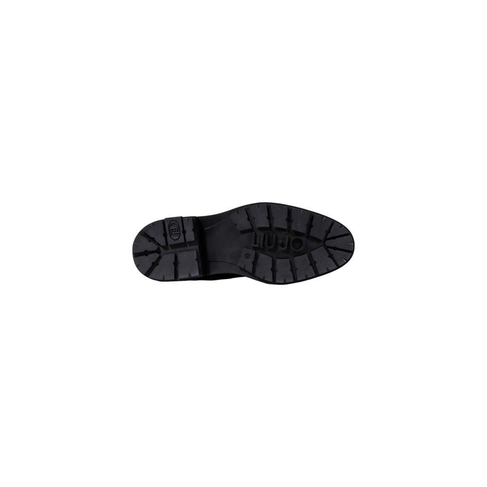 Botines Liu Jo negros de cordones de piel sintética