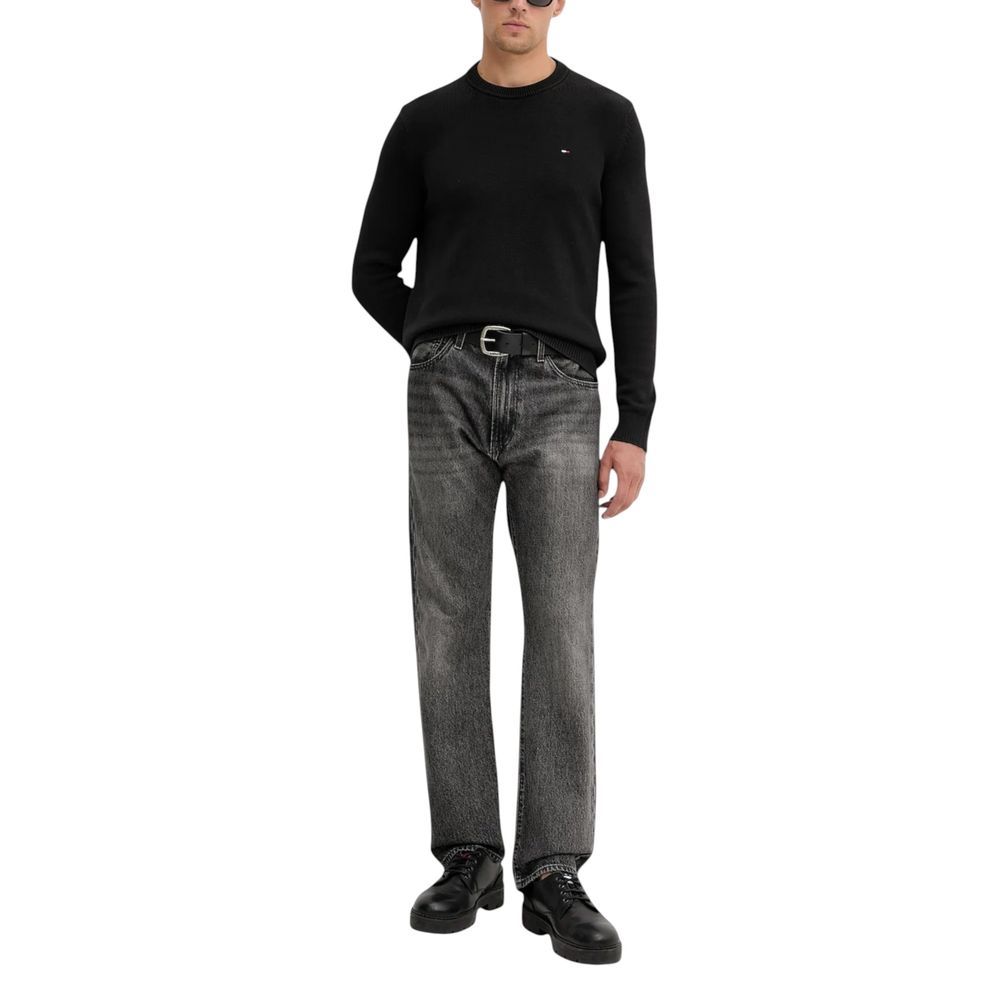 Sudadera Tommy Hilfiger Jeans negra de algodón orgánico
