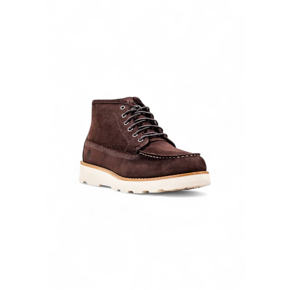 Botas Timberland Brit Mid De Cuero Marrón Con Cordones