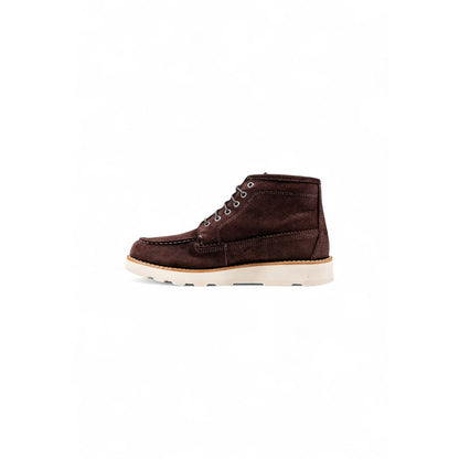 Botas Timberland Brit Mid De Cuero Marrón Con Cordones