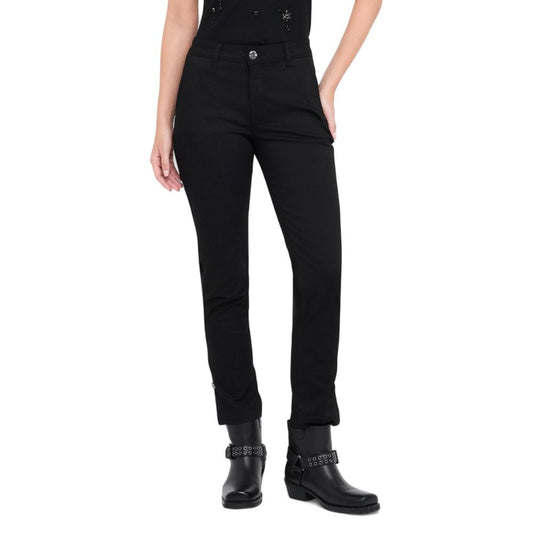 Pantalones de Vestir Liu Jo Negros de Algodón