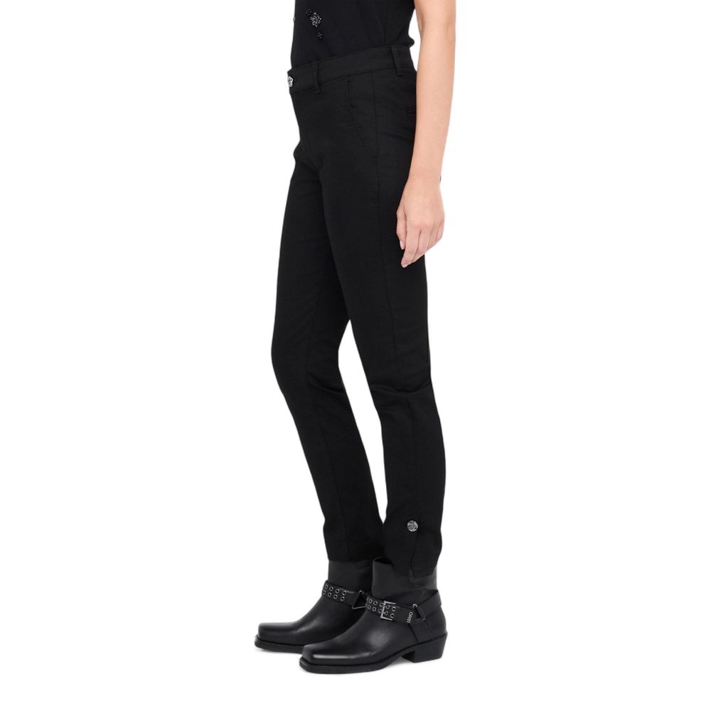 Pantalones de Vestir Liu Jo Negros de Algodón