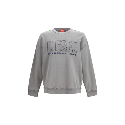 Sudadera de algodón gris diésel