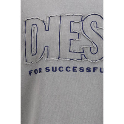 Sudadera de algodón gris diésel