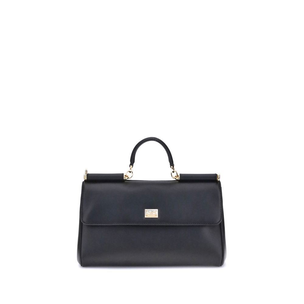 Bolso de Hombro de Piel de Becerro Negra Bos Taurus Dolce & Gabbana