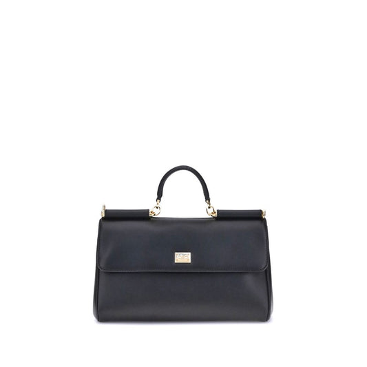 Bolso de Hombro de Piel de Becerro Negra Bos Taurus Dolce & Gabbana