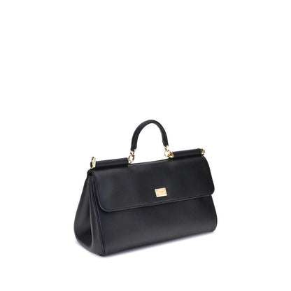 Bolso de Hombro de Piel de Becerro Negra Bos Taurus Dolce & Gabbana
