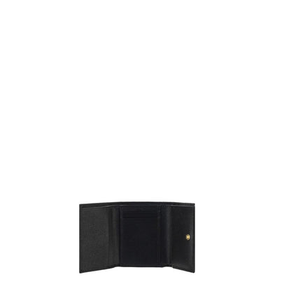 Dolce & Gabbana Black Leather Bos Taurus Compact Design Wallet