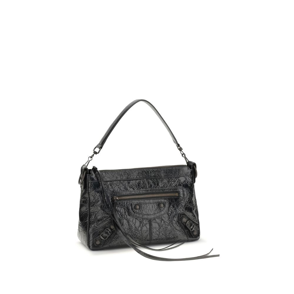 Bolso de Hombro Balenciaga Negro Cordero Ovis Aries Aries