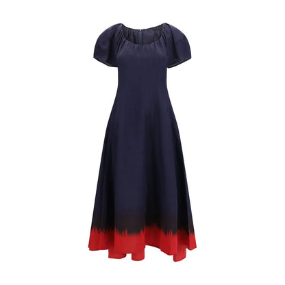 Vestido casual de viscosa azul Tory Burch