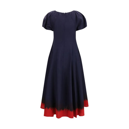 Vestido casual de viscosa azul Tory Burch