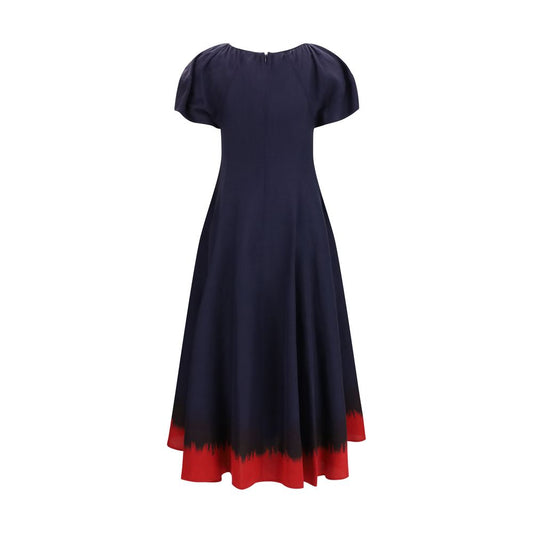 Vestido casual de viscosa azul Tory Burch