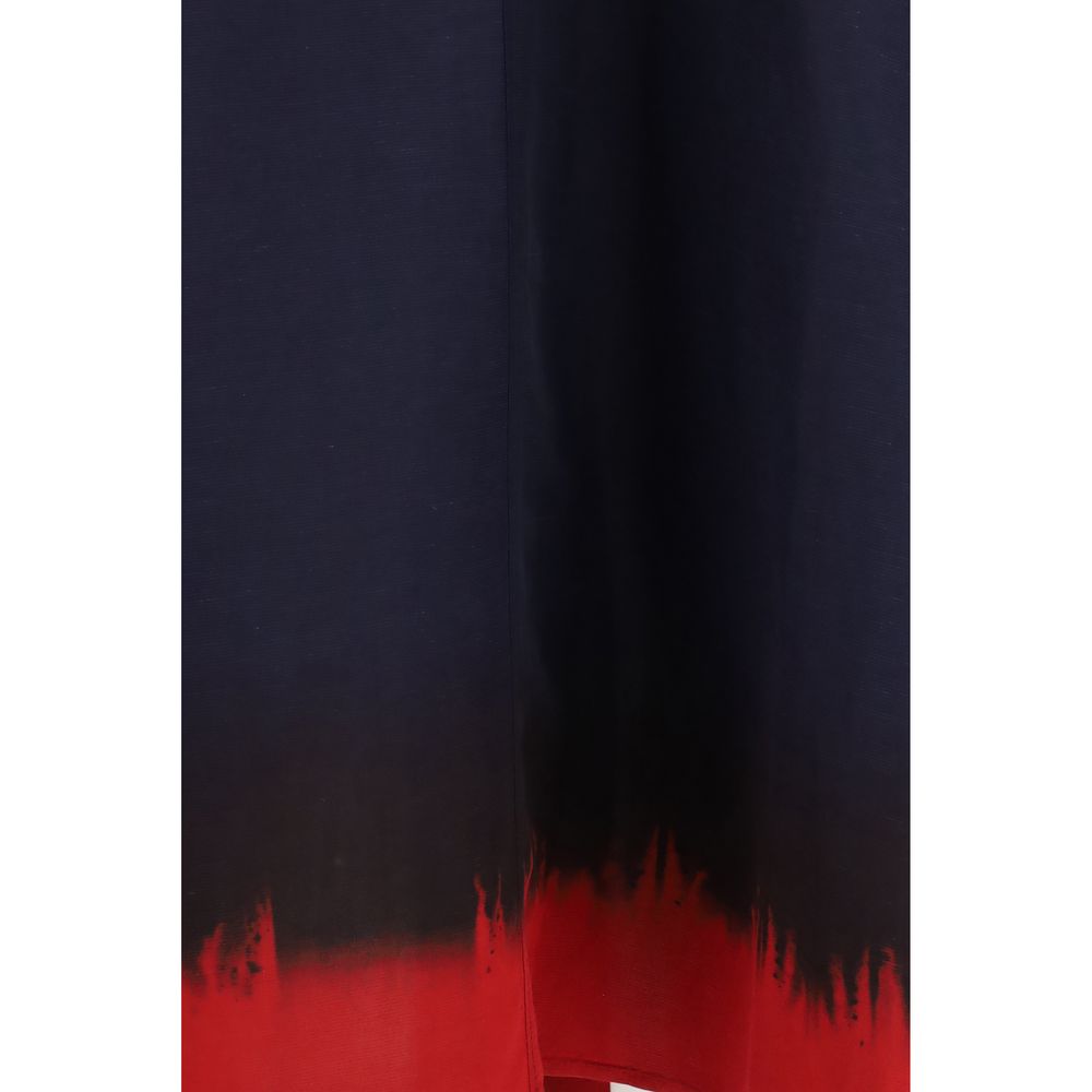 Vestido casual de viscosa azul Tory Burch