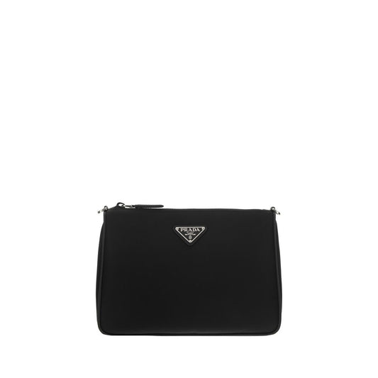 Bolso de hombro Prada de poliamida reciclada negra