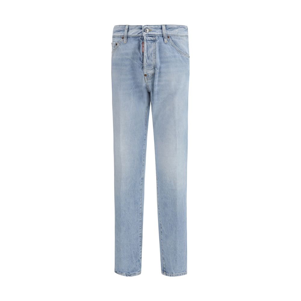 Vaqueros Dsquared² azules de algodón con pernera recta