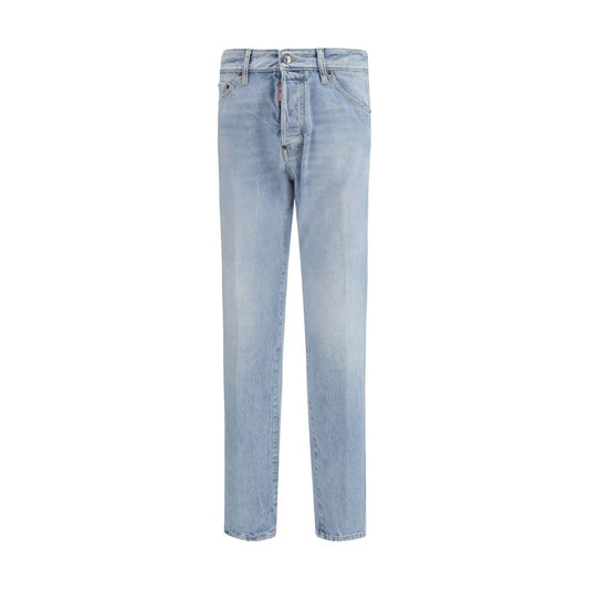 Vaqueros Dsquared² azules de algodón con pernera recta