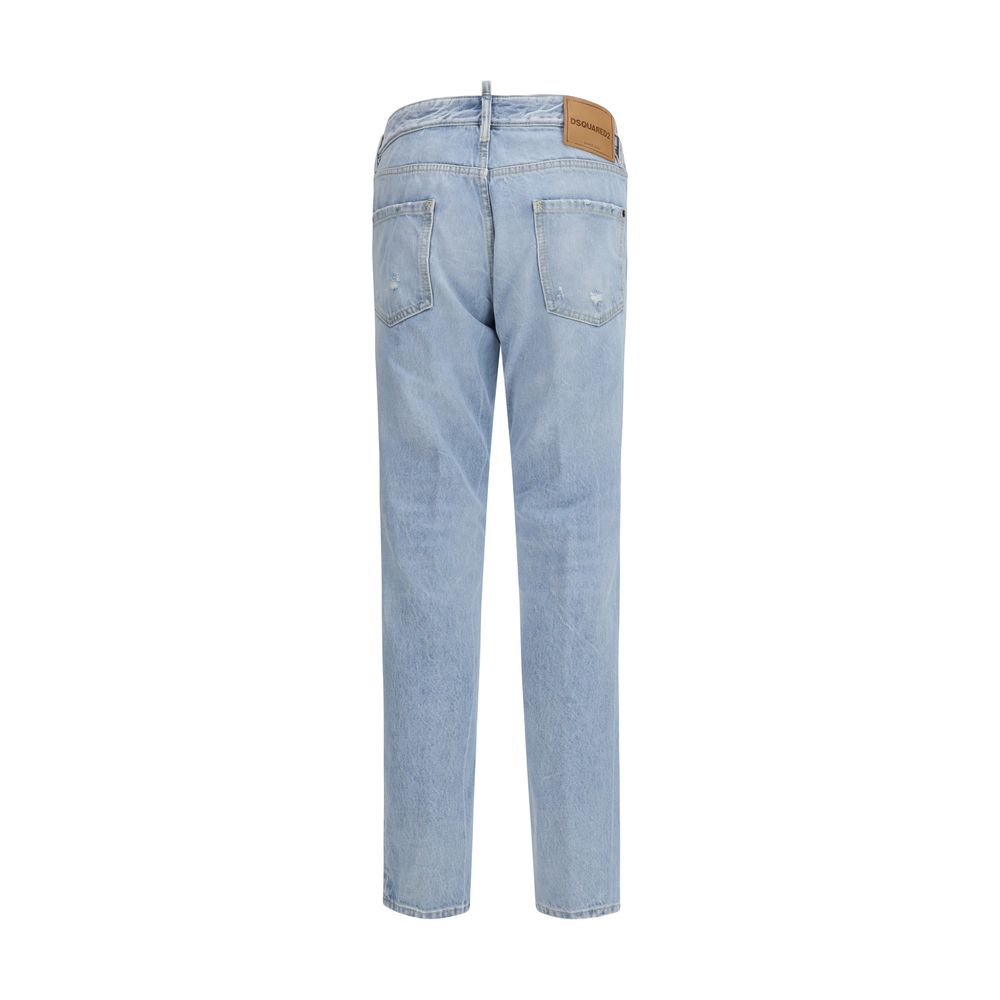 Vaqueros Dsquared² azules de algodón con pernera recta