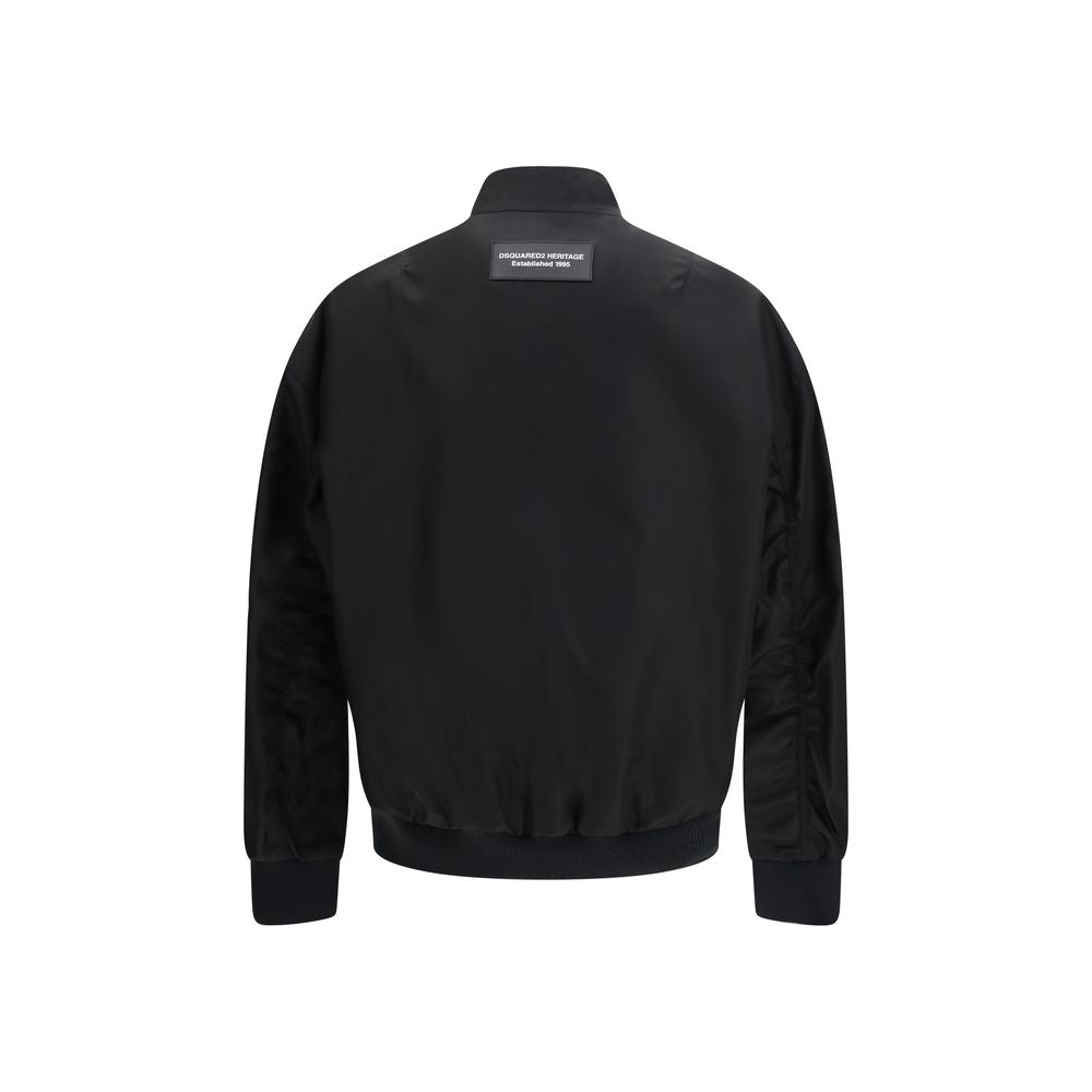 Cazadora bómber Dsquared² de poliamida negra