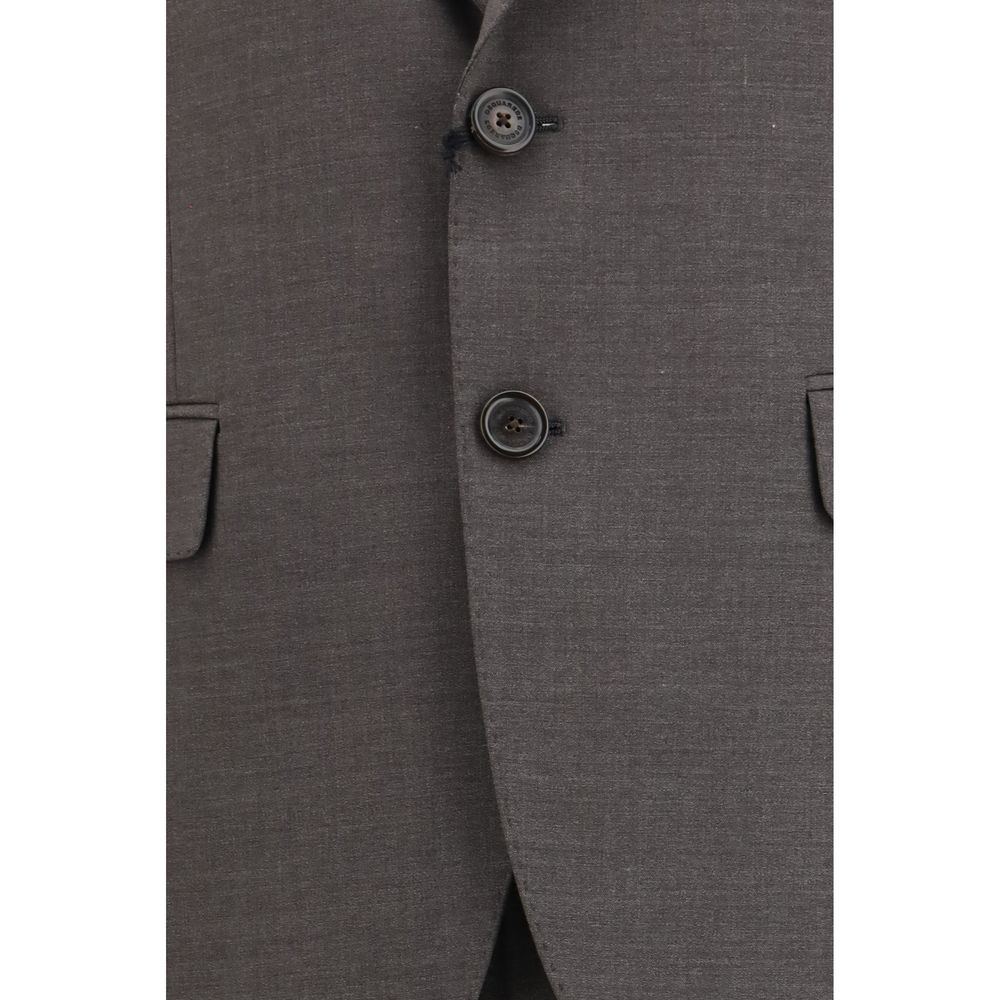 Traje de dos piezas de lana gris de Dsquared²