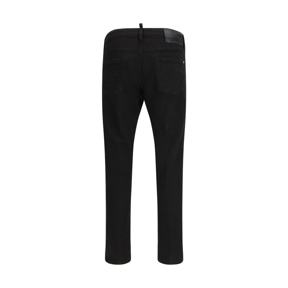 Pantalones Vaqueros Slim Fit Dsquared² De Algodón Negro
