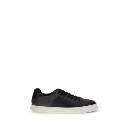 Zapatillas Bajas Ferragamo de Piel de Becerro Negra Bos Taurus
