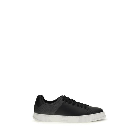 Zapatillas Bajas Ferragamo de Piel de Becerro Negra Bos Taurus