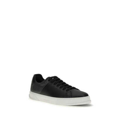 Zapatillas Bajas Ferragamo de Piel de Becerro Negra Bos Taurus