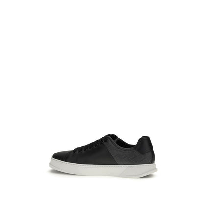 Zapatillas Bajas Ferragamo de Piel de Becerro Negra Bos Taurus