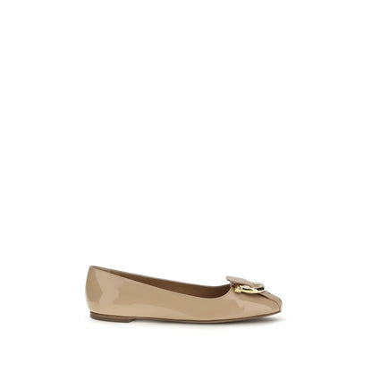 Ballerines en veau couleur beige Ferragamo collection Bos Taurus